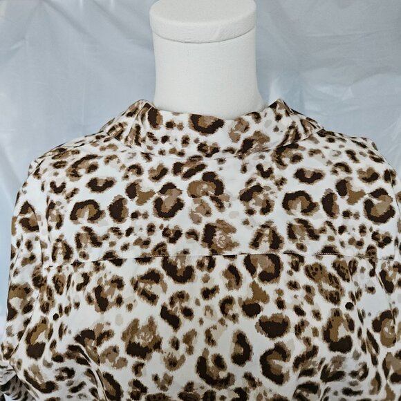 Kim Rogers Leopard Print Button-Front Jacket – Size L - Picture 5 of 8